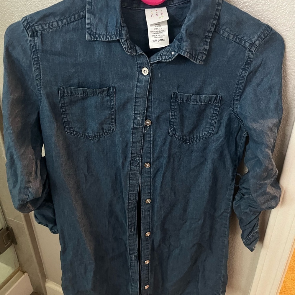 Cat & Jack Kids Dark Blue Button-Down Shirt